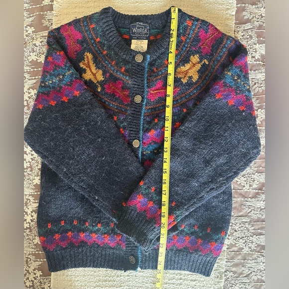 Beautiful Woolrich Multicolor Wool and Angora Blend Cardigan - Picture 5 of 7